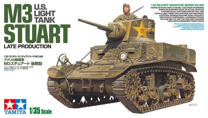 Tamiya Tamiya U.S. Light Tank M3 Stuart Late Production  1:35 makett harcjármű (300035360)