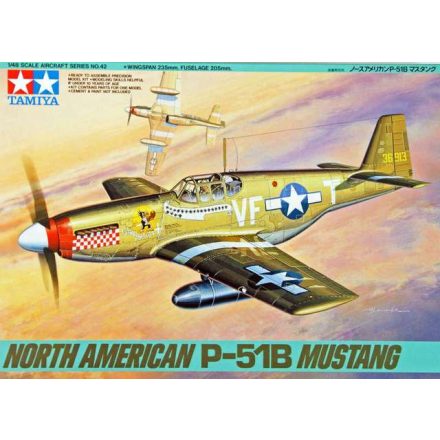 Tamiya North American P-51B Mustang  1:48 makett repülő (300061042)