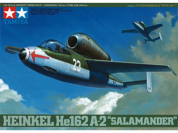 Tamiya Tamiya Heinkel He162 A-2 Salamander  1:48 makett repülő (300061097)
