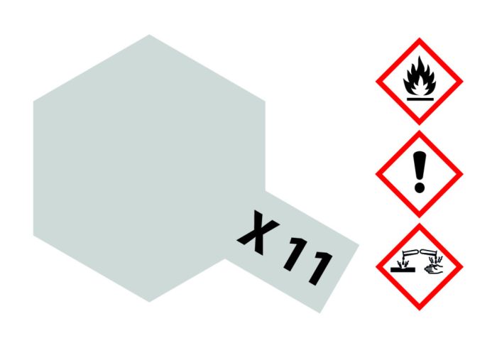 Tamiya Tamiya X-11 Chrome Silver Gloss 23ml makett festék (300081011)