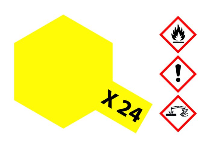 Tamiya Tamiya X-24 Clear Yellow Gloss 23ml makett festék (300081024)