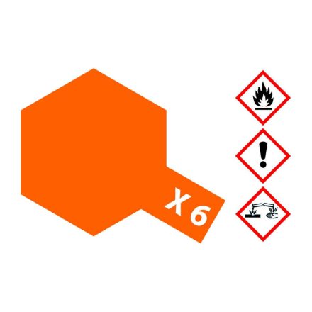 Tamiya X-6 Orange Gloss 10ml makett festék (300081506)