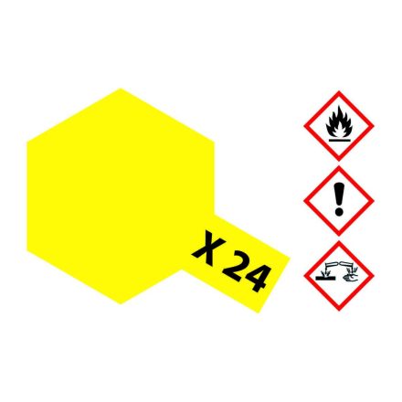 Tamiya X-24 Clear Yellow Gloss 10ml makett festék (300081524)