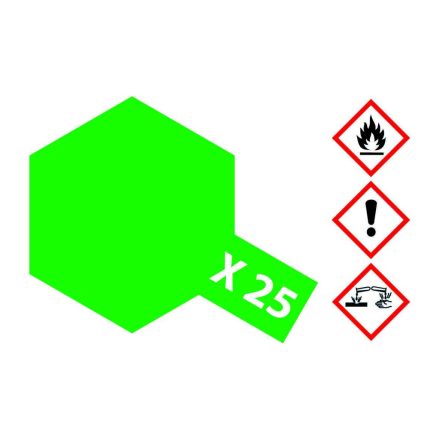 Tamiya X-25 Clear Green Gloss 10ml makett festék (300081525)