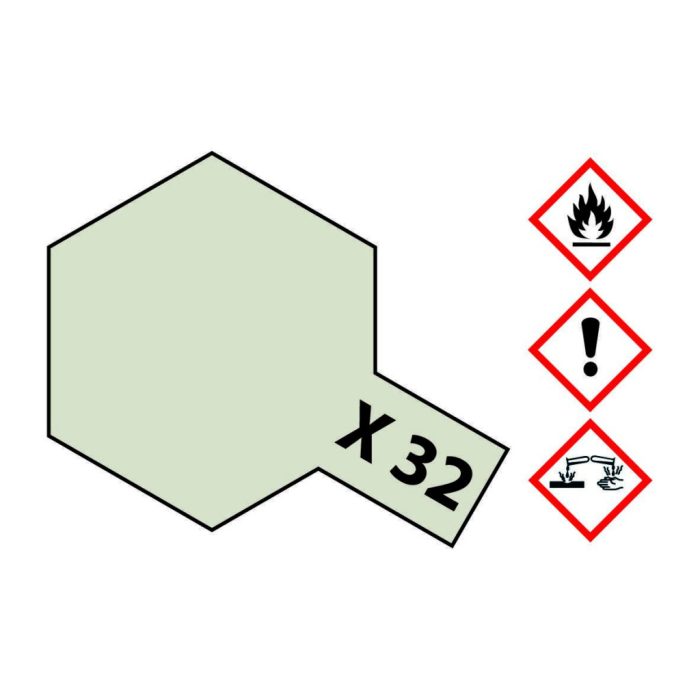 Tamiya Tamiya X-32 Titanium Silver Gloss 10ml makett festék (300081532)