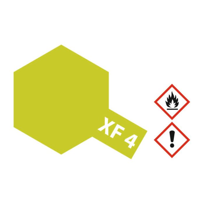 Tamiya Tamiya XF-4 Yellow-Green 10ml makett festék (300081704)