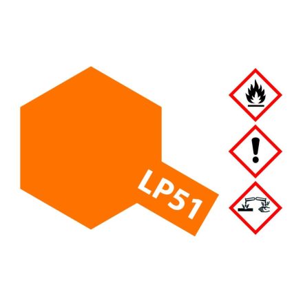 Tamiya LP-51 Pure Orange gloss 10ml makett festék (300082151)
