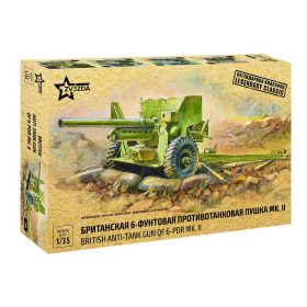   Zvezda Zvezda British Anti-Tank Gun QF-6 PDR MK II 1:35 (3518) makett harcjármű