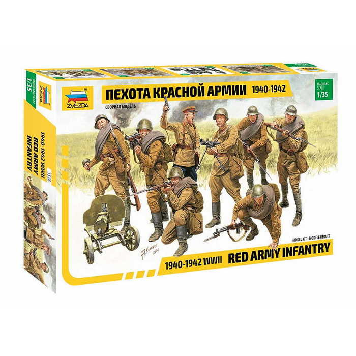 Zvezda Zvezda  Red Army Infantry 1940-1942 1:35 (3526) makett figura