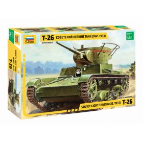   Zvezda Zvezda Soviet T-26 Tank  1:35 makett harcjármű (3538)