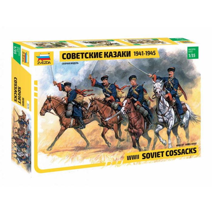 Zvezda Zvezda Soviet Cossacks Cavalry WWII 1:35 makett figura (3579)