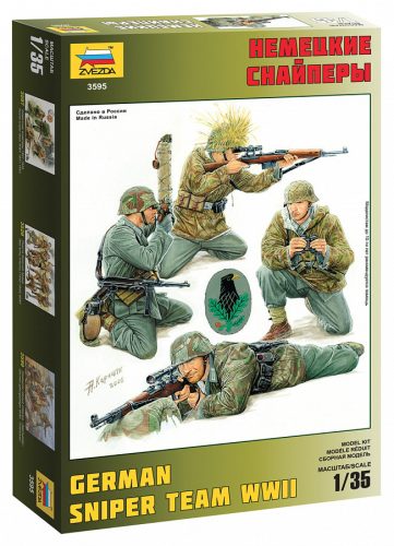 Zvezda German Sniper Team figura makett 3595