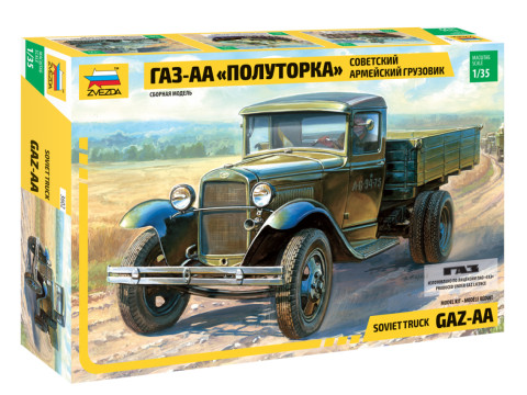 Zvezda GAZ-AA Soviet Light Truck WWII katonai jármű makett 3602