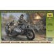 Zvezda Zvezda German WWII Sidecar R12 with crew 1:35 makett harcjármű (3607)