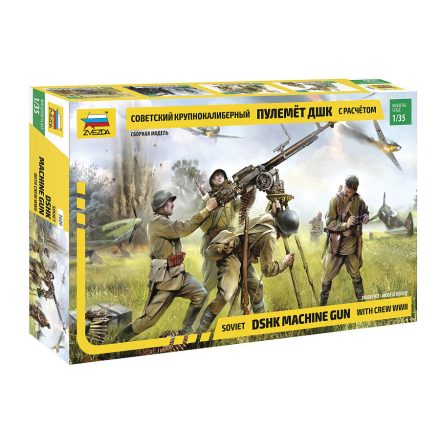 Zvezda Soviet DSHK with Crew WWII 1:35 makett figura (3609)