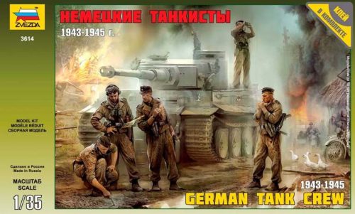 Zvezda GERMAN TANK CREW 1943-1945 figura makett 3614