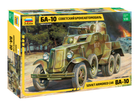 Zvezda Soviet armored car BA-10 1:35 tank makett 3617