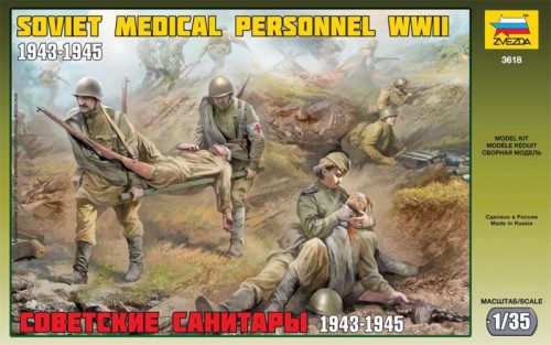Zvezda Soviet Medical Personnel WWII figura makett 3618
