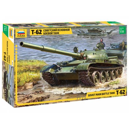 Zvezda T-62 Soviet Main Battle Tank 1:35 makett harcjármű (3622)