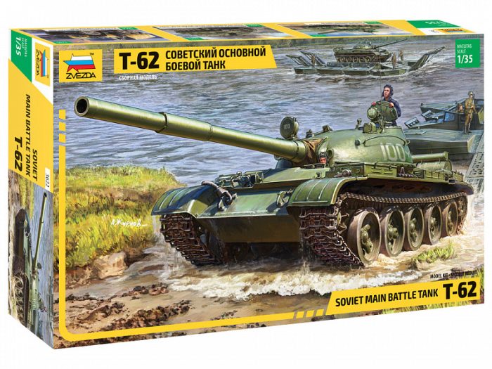 Zvezda Zvezda T-62 Soviet Main Battle Tank 1:35 makett harcjármű (3622)