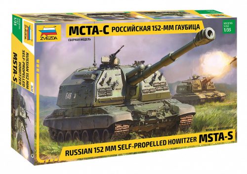 Zvezda MSTA Self Propelled Howitzer 1:35 tank makett 3630
