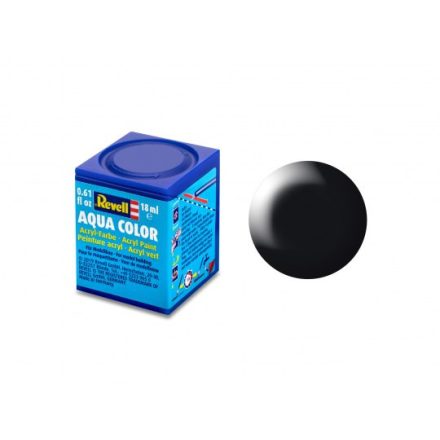 Revell Aqua Color - Fekete /selyemfényű/ makett festék (36302)