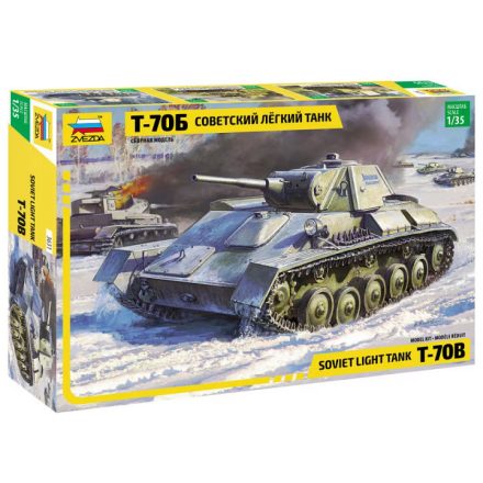 Zvezda Soviet tank T-70 1:35 makett harcjármű (3631)