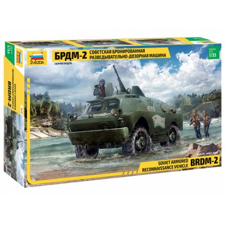 Zvezda BRDM-2 Russian Armored Car  1:35 makett harcjármű (3638)