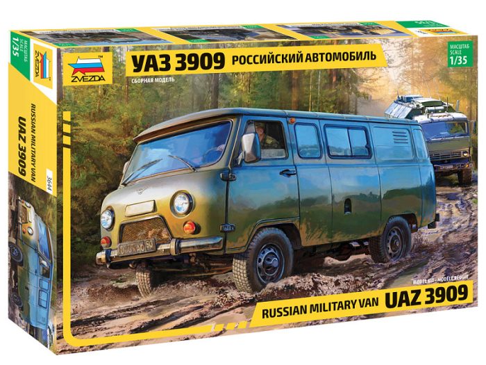 Zvezda Zvezda UAZ 3909 Russian Military Van 1:35 makett harcjármű (3644)