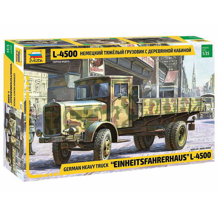 Zvezda Zvezda German Heavy Truck L-4500 Einheitsfahrerhaus 1:35 (3647)
