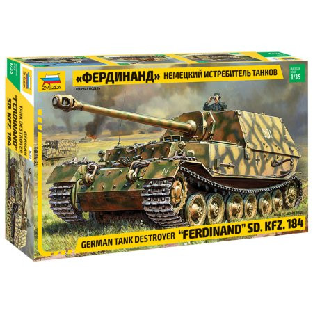 Zvezda Zvezda Sd. Kfz. 184 Ferdinand Tiger 1:35 makett harcjármű (3653)