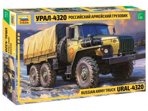 Zvezda Russian Army Truck Ural 4320 makett 3654