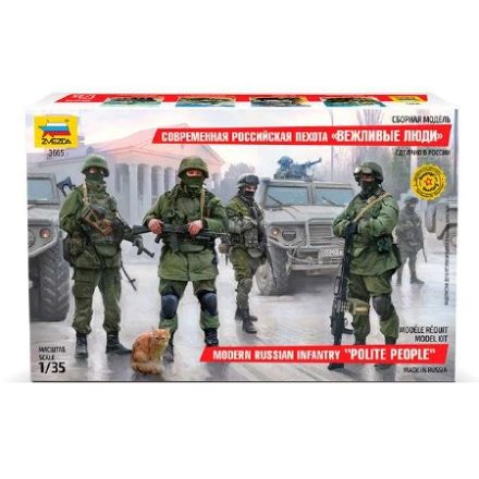 Zvezda Modern Russ. Infantry Military makett figura 1:35 (3665)