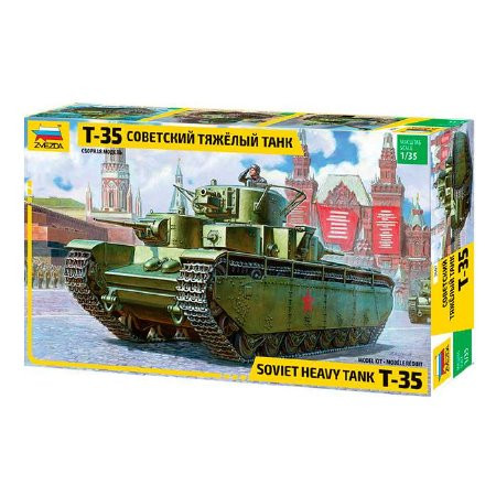 Zvezda Zvezda T-35 Heavy Soviet Tank Military 1:35 makett harcjármű (3667)
