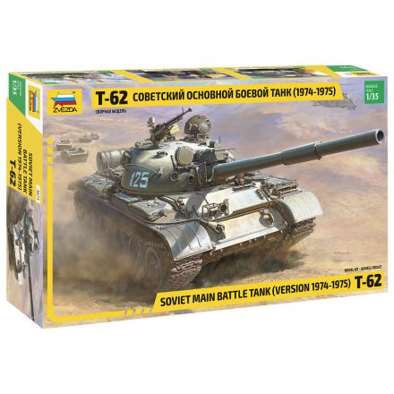 Zvezda T-62 (1974) 1:35 makett harcjármű (3673)
