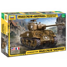   Zvezda Zvezda M4 A3 76mm Sherman 1:35 makett harcjármű (3676)