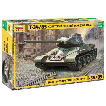 Zvezda Soviet Medium Tank T-34/85 1:35 makett harcjármű (3687)