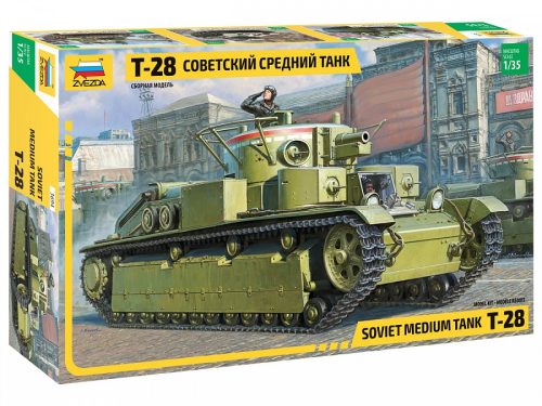 ZVEZDA Soviet medium tank T-28 makett 3694