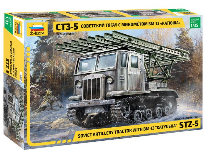 Zvezda Zvezda STZ-5 with BM-13 KATYUSHA 1:35 makett harcjármű (3700)