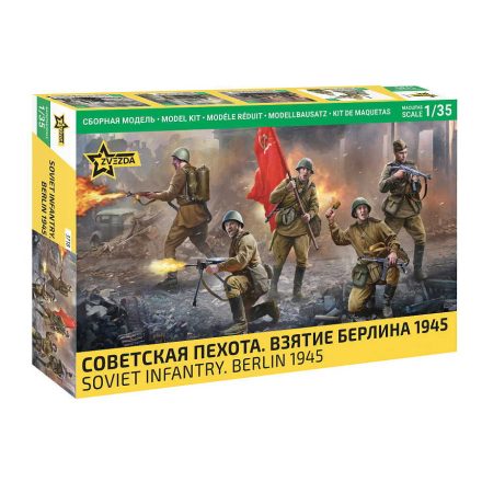 Zvezda Soviet Infantry Berlin 1945 1:35 (3718) makett figura