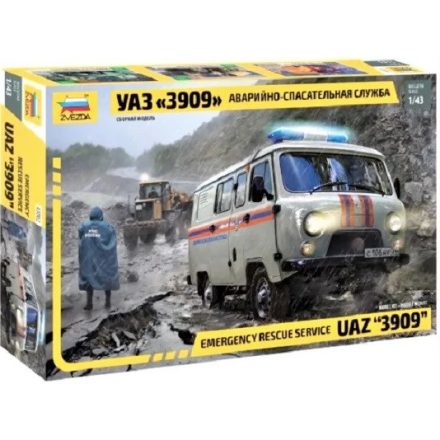 Zvezda UAZ 3909 Emergency 1:43 makett harcjármű (43002)