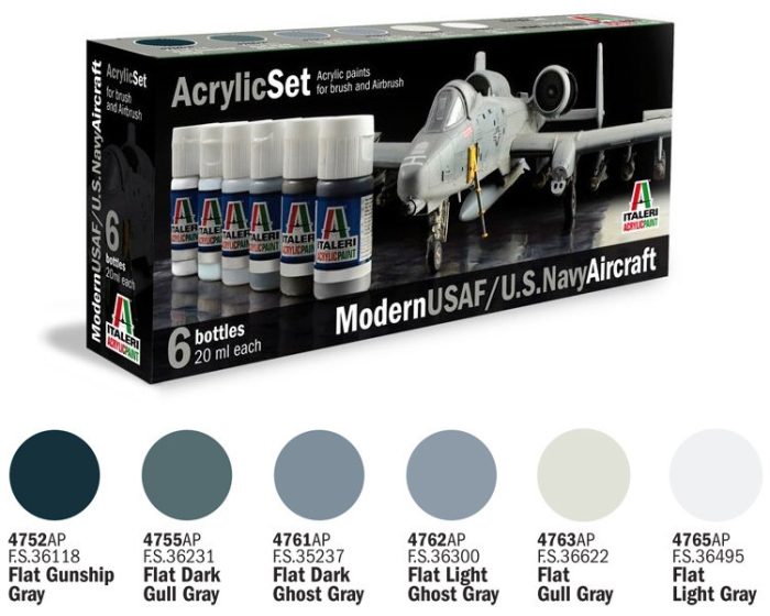 Italeri Italeri Acrylic szett: MODERN USAF/U.S. NAVY AIRCRAFT (431AP) festék