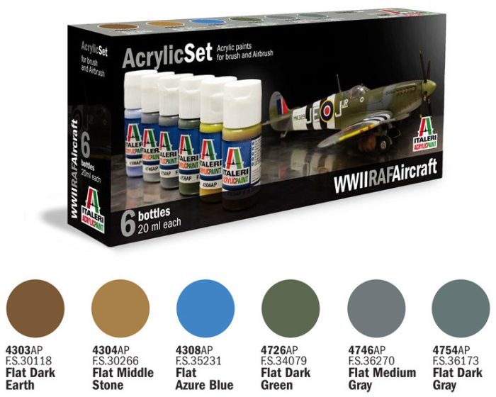 Italeri Italeri Acrylic szett: WWII RAF AIRCRAFT (432AP) festék