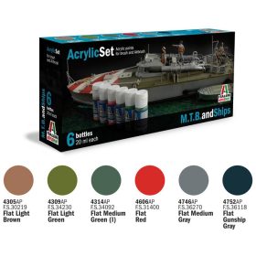   Italeri Italeri Acrylic szett: M.T.B. and SHIPS (434AP) festék