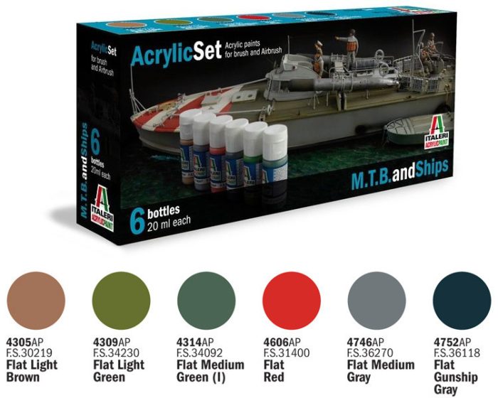 Italeri Italeri Acrylic szett: M.T.B. and SHIPS (434AP) festék