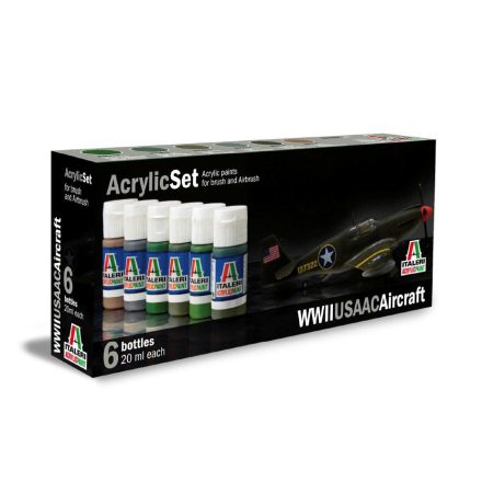 Italeri Acrylic szett: WWII USAAC AIRCRAFT (438AP) festék