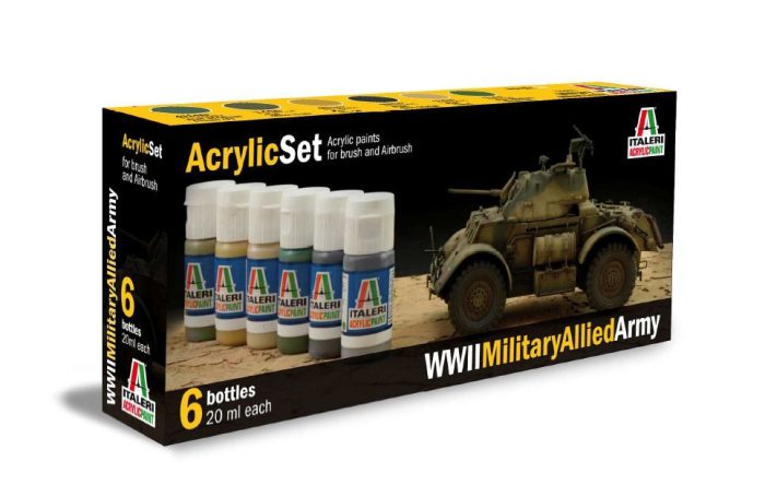 Italeri Italeri Acrylic szett: WWII MILITARY ALLIED ARMY (440AP) festék