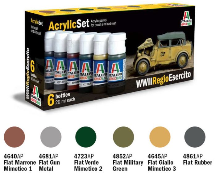 Italeri Italeri Acrylic szett: WWII REGIO ESERCITO (441AP) festék