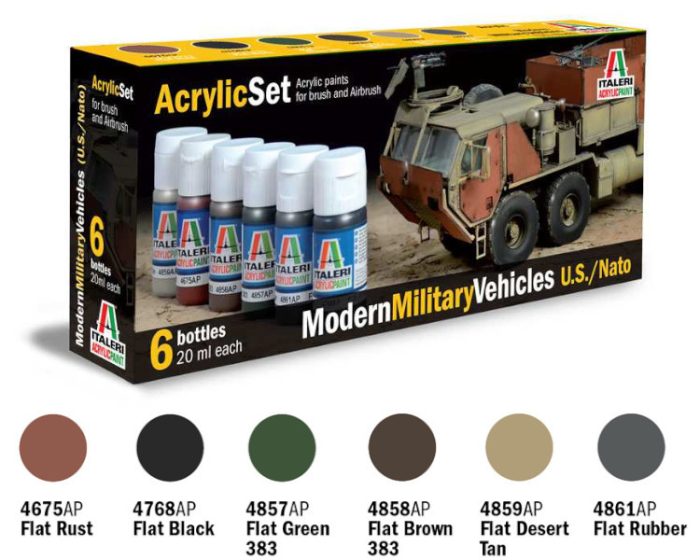 Italeri Italeri Acrylic szett: MODERN MILITARY VEHICLES U.S./N.A.T.O. (442AP) festék