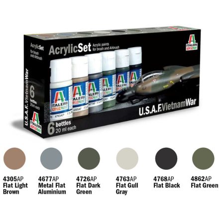 Italeri Acrylic szett: U.S.A.F. VIETNAM WAR (443AP) festék